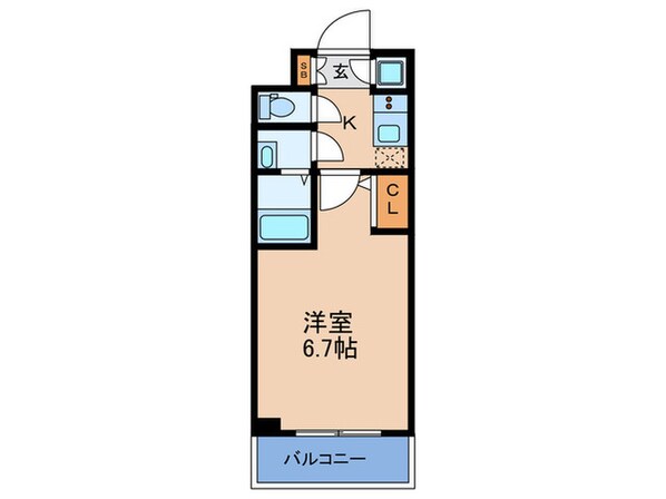 ｴｽﾘｰﾄﾞﾚｼﾞﾃﾞﾝｽ大阪ｸﾞﾗﾝﾉｰｽⅡの物件間取画像